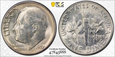 1955-S 10C MS66