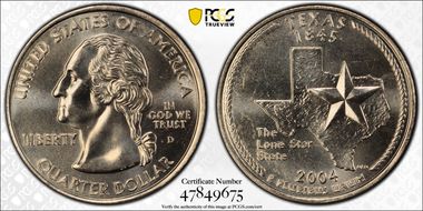 2004-D 25C Texas MS66