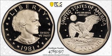 1981-S SBA$1 Type 1 PR69DCAM