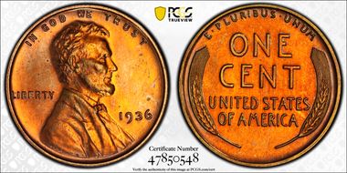 1936 1C Satin PR64RB