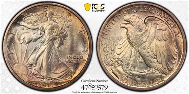 1917-D 50C Reverse MS64