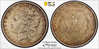 1888-O $1 VAM 24 Oval O AU58