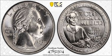 2022-P 25C Nina Otero-Warren MS66