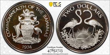 1974-FM $2 KM-66a PR68DCAM