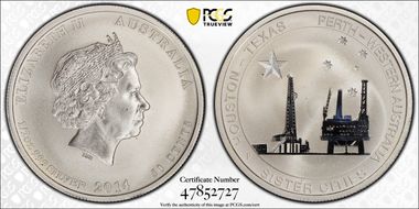 2014-P 50C Houston-Perth Sister Cities MS69