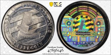 2013 1 LTC Lealana Litecoin MS67