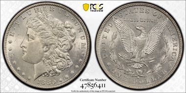 1880-O $1 AU58