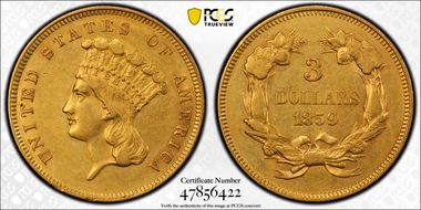 1859 $3 AU53