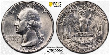 1934 25C Light Motto AU58