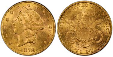 1878 $20 AU58