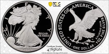 2023-W $1 Silver Eagle PR70DCAM