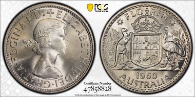 1960(m) Florin KM-60 Ag MS66