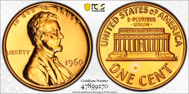 1960 1C Large Date, DDR FS-801 PR67RD