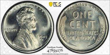 1943-S 1C MS66