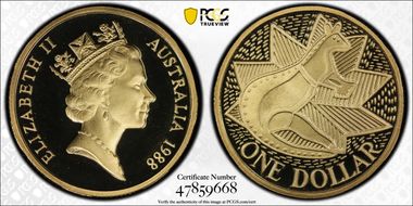 1988 $1 Aboriginal Art PR69DCAM