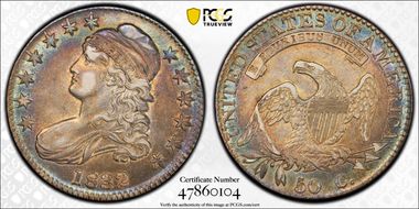 1832 50C Large Letters AU50+