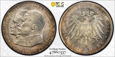 1904 5 Mk 400th Birthday J-75 MS64