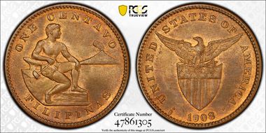 1908-S/S 1C Allen-2.06a, FS-501 MS64RB