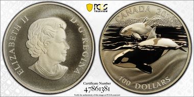 2016 $100 Orca Matte PR70