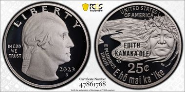 2023-S 25C Edith Kanaka'ole-Silver PR70DCAM