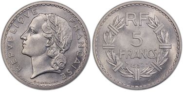 1952 5 Fr Gad-766a MS65