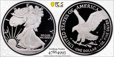 2022-S $1 Silver Eagle First Strike PR69DCAM