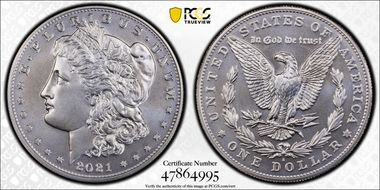 2021-S $1 Morgan Dollar 100th Anniversary MS69