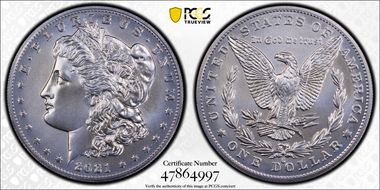 2021-O Privy $1 Morgan Dollar 100th Anniversary MS69