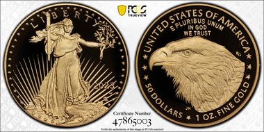 2023-W $50 Gold Eagle First Strike PR69DCAM