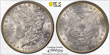 1887 $1 MS62