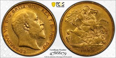 1904-P 1/2 Sov S-3976A AU55