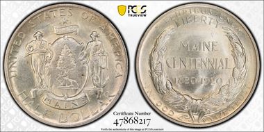 1920 50C Maine MS64