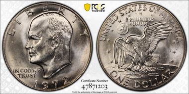 1972-D $1 MS65