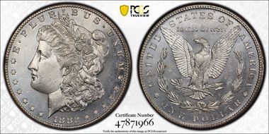 1882-S $1 MS64+ PL