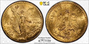 1926 50 Peso KM-481  Au MS65