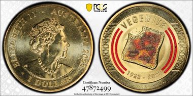 2023 $1 Vegemite Centenary Colorized MS67