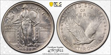 1917 25C Type 1 MS62FH