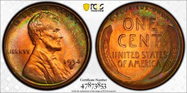 1934-D 1C MS66RB