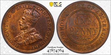 1918-I (c) 1D MS63RB