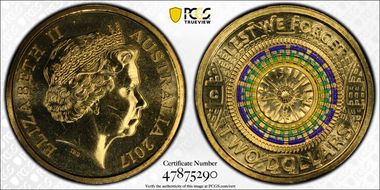 2017-C $2 Lest We Forget Colorized MS67