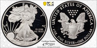 2016-W $1 Silver Eagle 30th Anniversary Lettered Edge PR64DCAM