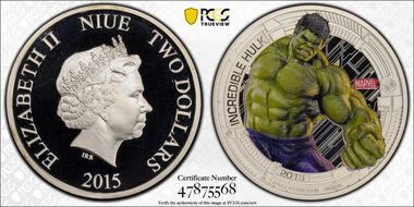 2015 $2 Incredible Hulk PR66DCAM