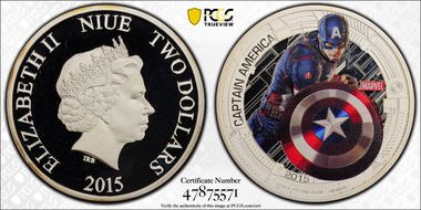 2015 $2 Captain America PR69DCAM