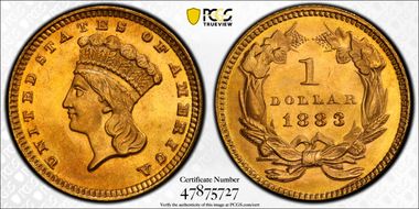 1883 G$1 MS67+