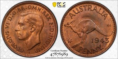 1943-I (b) 1D KM-36 MS64RB