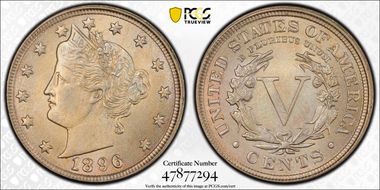 1896 5C MS64