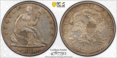 1874 50C WB-102 Large Arrows N1