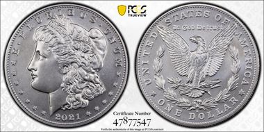 2021-S $1 Morgan Dollar 100th Anniversary MS70