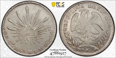 1863-Ce ML 4 R Large C VF25