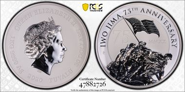 2020-P $30 Iwo Jima 75th Anniversary 1kg Silver MS69